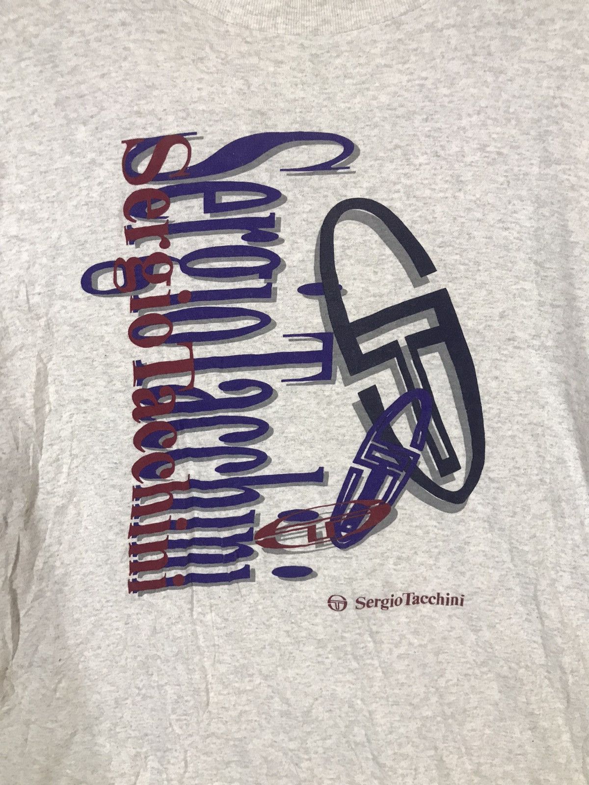 Sergio Tacchini ‼️VINTAGE SERGIO TACCHINI TSHIRT SPELLOUT ‼️ Size US L / EU 52-54 / 3 - 2 Thumbnail