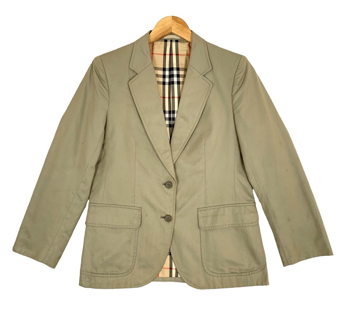 Burberry Vintage Burberry White Tags Nova Check Blazer Jacket Size US S / EU 44-46 / 1 - 1 Thumbnail