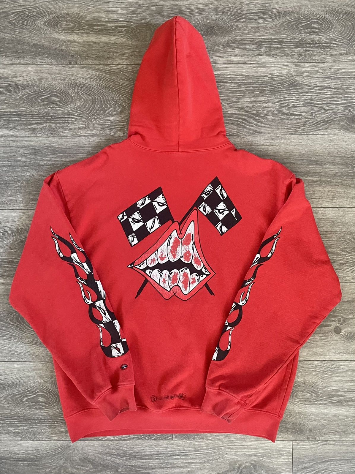 image of Chrome Hearts Matty Boy Red Chomper Hoodie, Men's (Size Large)