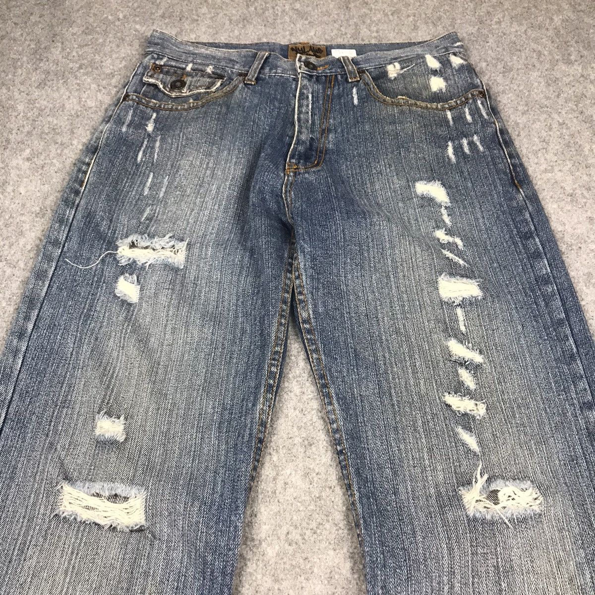Other FLARE JENAS😈NYLAUS JEANS RIPPED DISTRESSED BOOTCUT PANTS Size US 30 / EU 46 - 5 Thumbnail