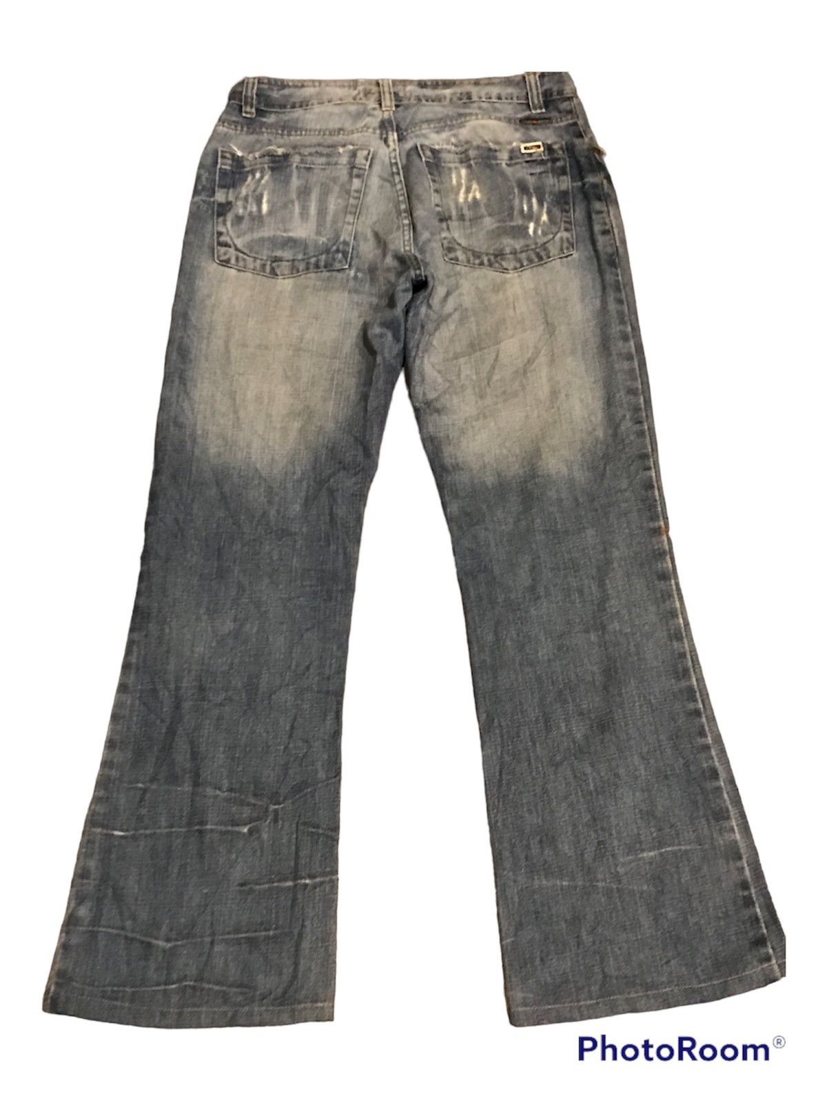 Japanese Brand × Tornado Mart Flare jeans distressed cross hatch boot cut Size US 32 / EU 48 - 2 Thumbnail