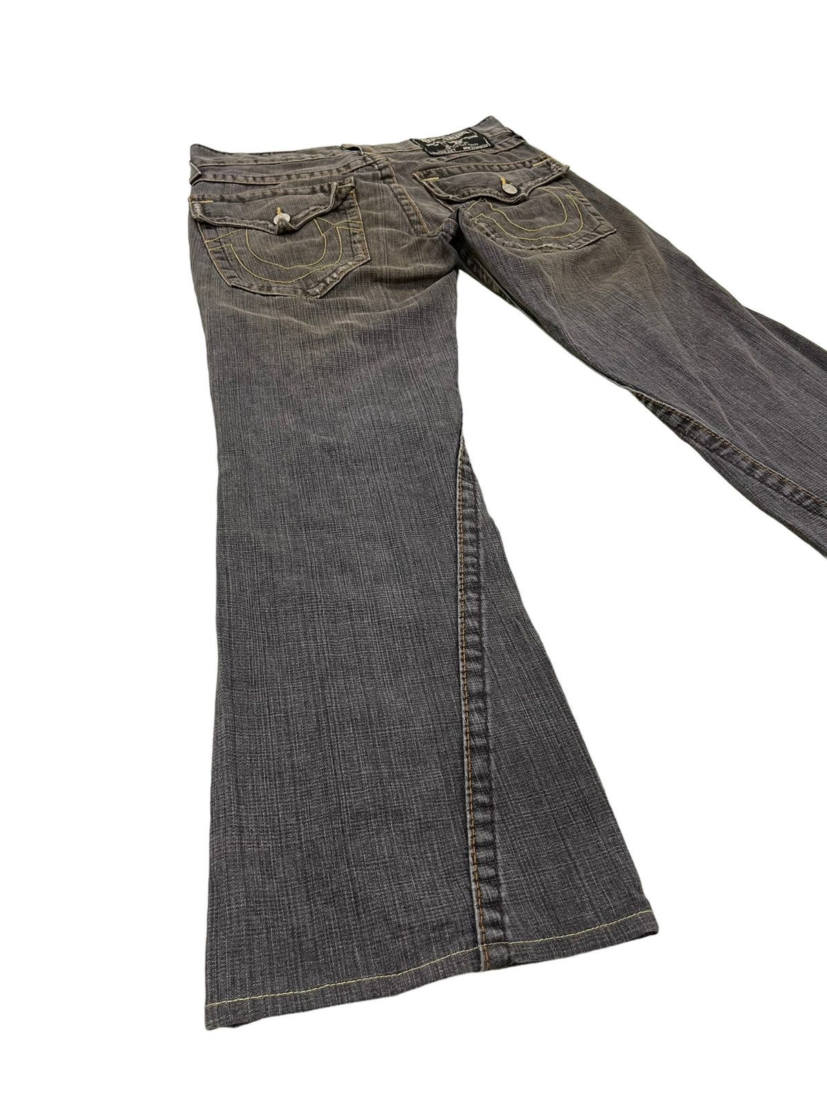 Japanese Brand Flare Jeans True Religion USA Distress Boot Cut 6🟦0 Size US 34 / EU 50 - 12 Thumbnail