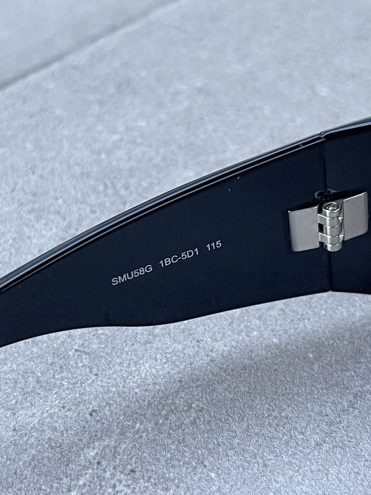 Miu Miu !DS! Miu Miu SMU58G 1BC-5D1 Black Silver Shield Sunglasses Size ONE SIZE - 12 Thumbnail