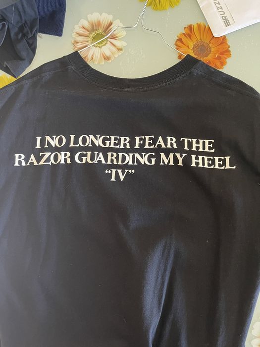 G59 records i no longer fear the razor guarding my heel iv shirt grailed