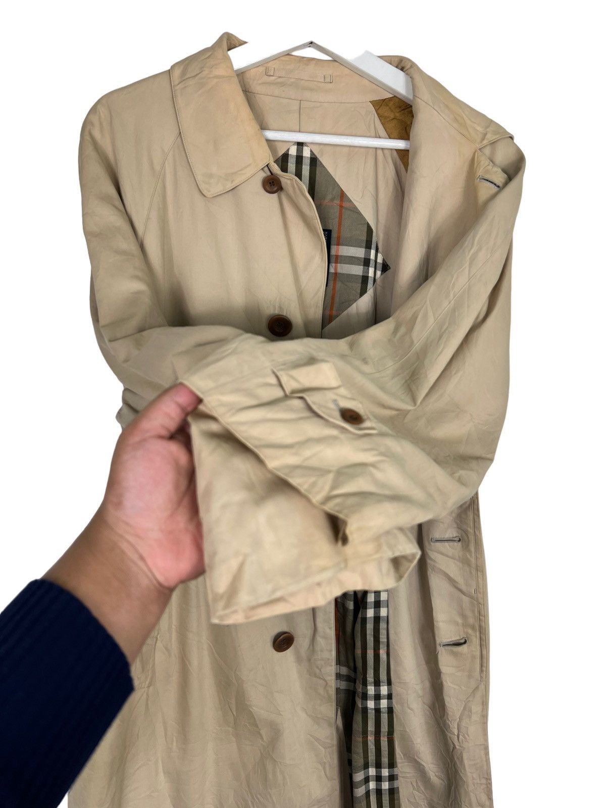 Burberry 🔥 80s BURBERYS TRENCHCOAT NOVA CHECK LINING NICE DESIGN Size US M / EU 48-50 / 2 - 7 Thumbnail