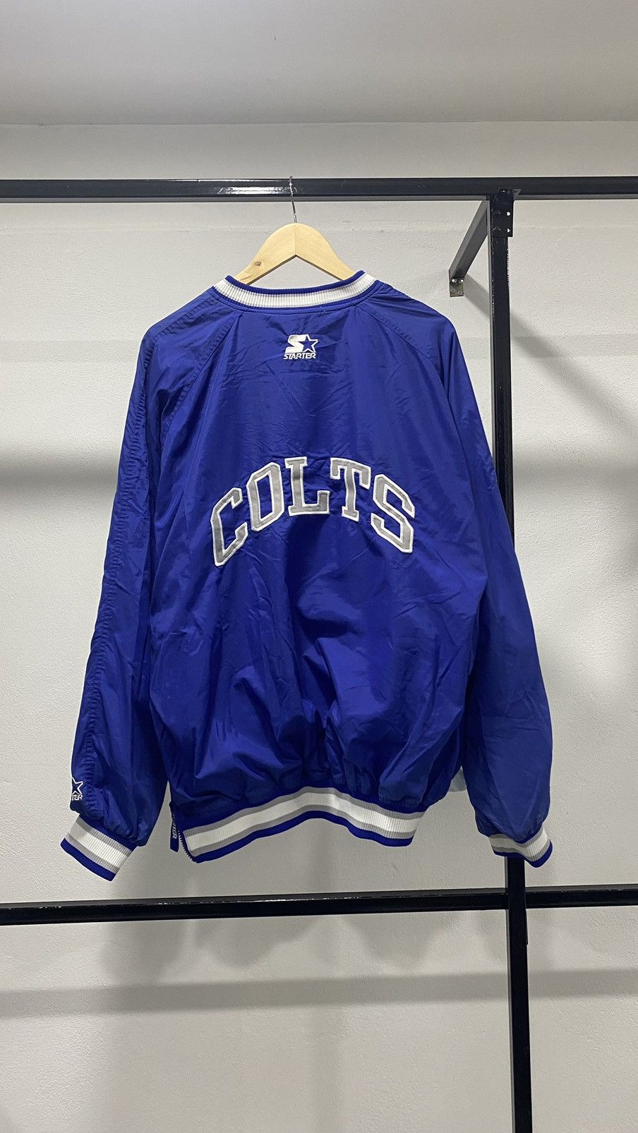 image of Archival Clothing x Nfl Vintage Starter X Colts Nfl Wondbreaker in Blue, Men's (Size XL)