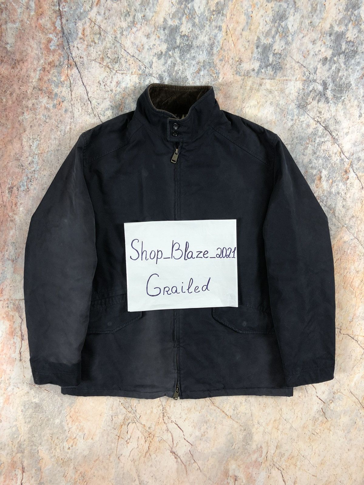Burberrys vintage navy jacket coat