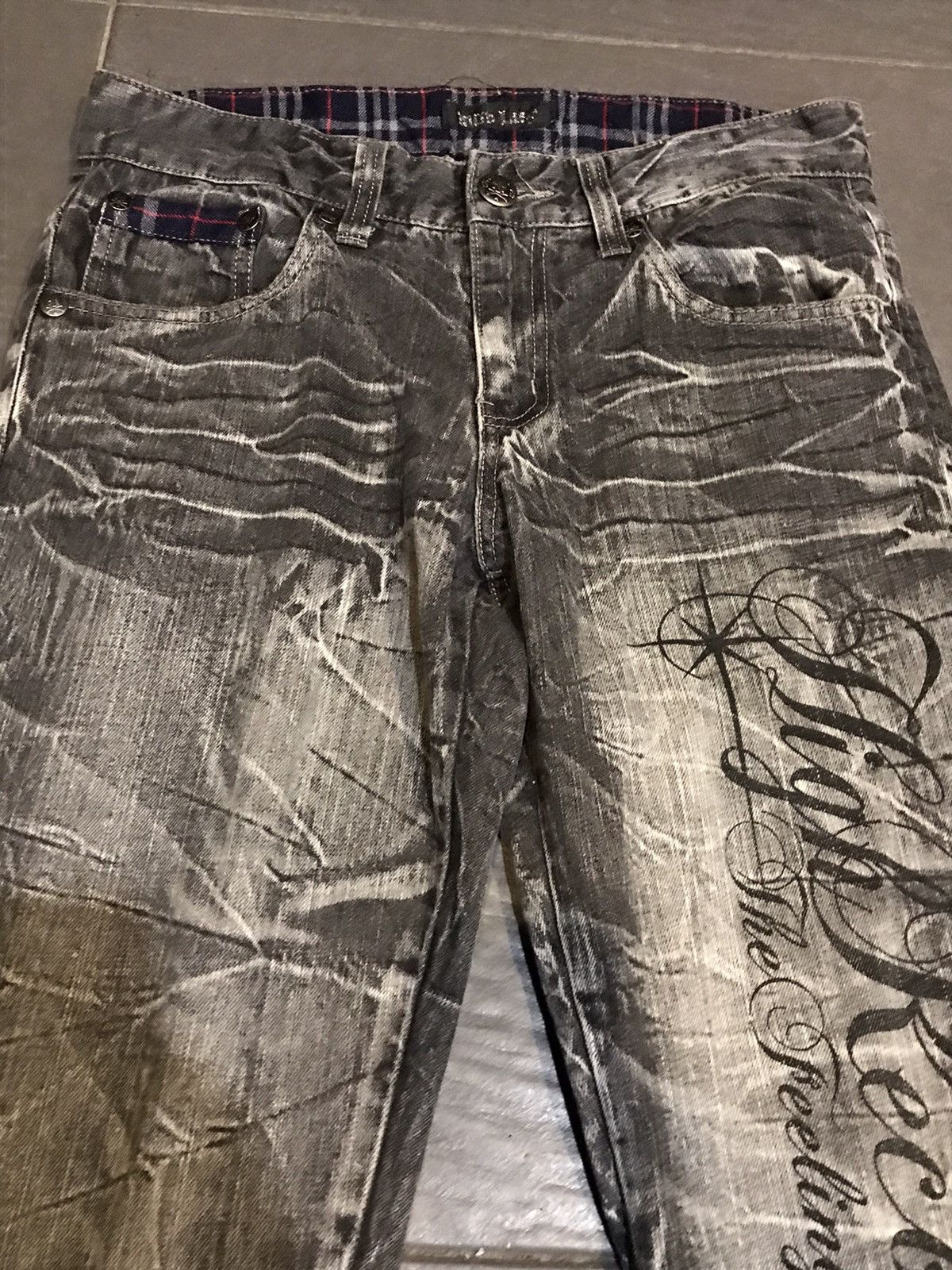 Japanese Brand Flare jeans skulls jeans black Size US 32 / EU 48 - 3 Thumbnail