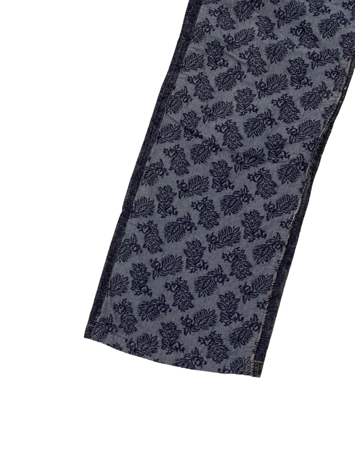 Comme des Garcons AD 2000 Y2K CDG Homme Floral Tapestry Denim Regular 5🟦8 Size US 31 - 5 Thumbnail