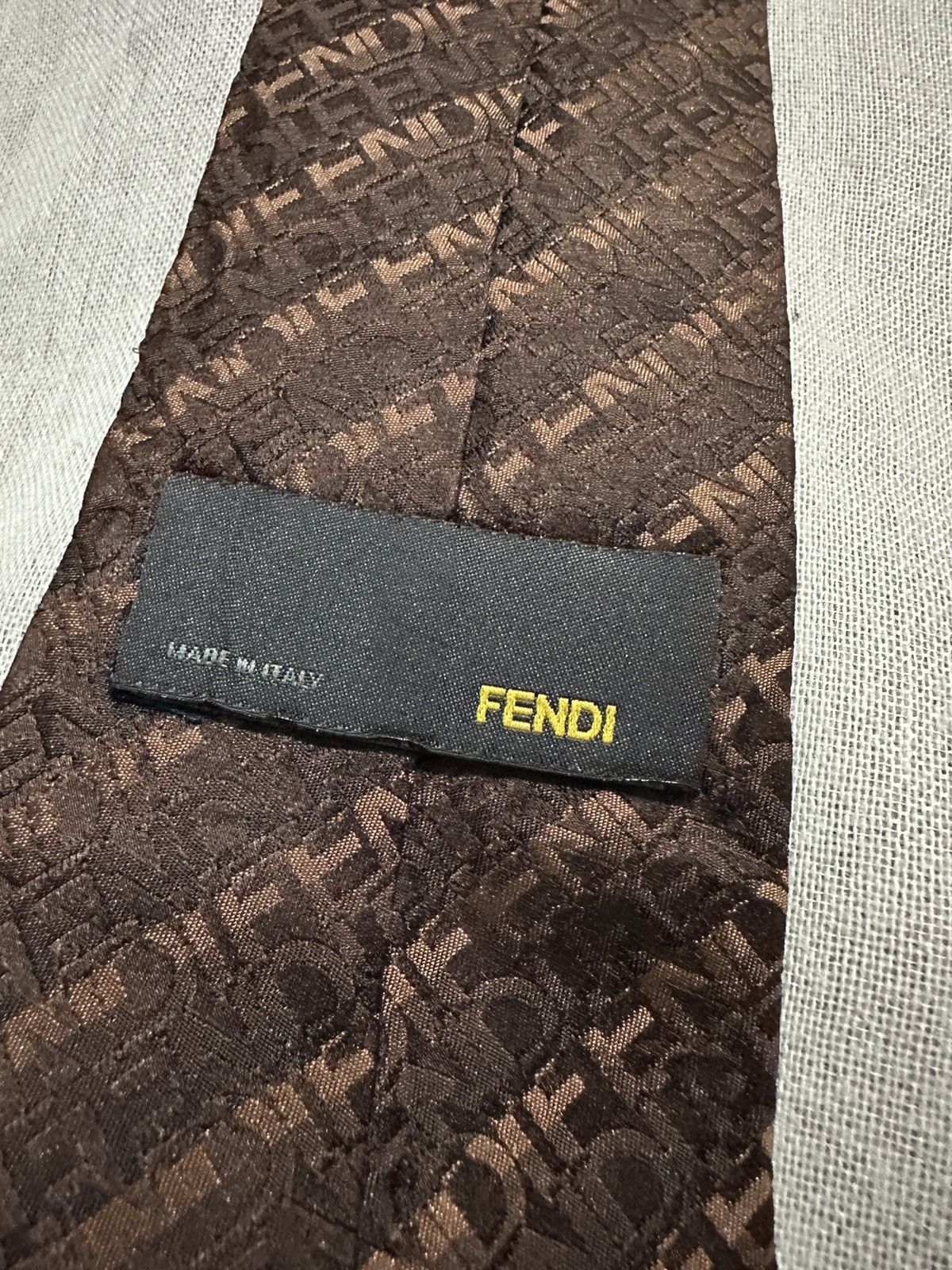 Fendi Fendi Monogram Font Tie Size ONE SIZE - 4 Thumbnail