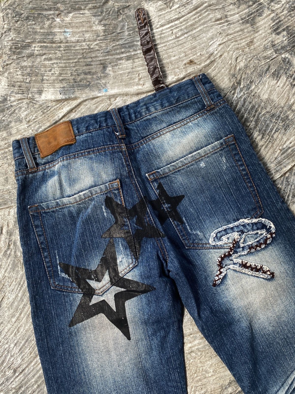 Japanese Brand 🔥BINDING NOW❗️Rhyme Jeans Whiskered Denim Size US 30 / EU 46 - 16 Thumbnail