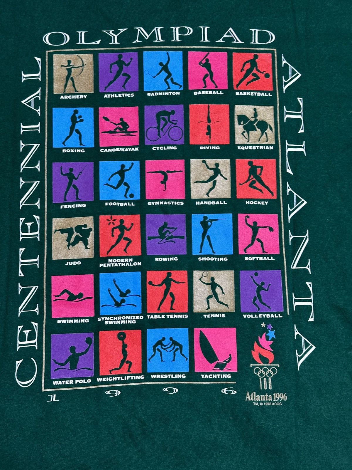 USA Olympics 1992 Hanes Games Olympiad Atlanta 1996 Vintage Made in USA Size US XL / EU 56 / 4 - 3 Thumbnail