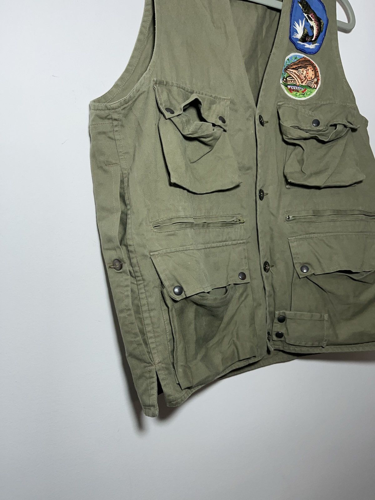 Vintage 80s vintage Italy fishing cargo vest jacket khaki Size US M / EU 48-50 / 2 - 2 Thumbnail