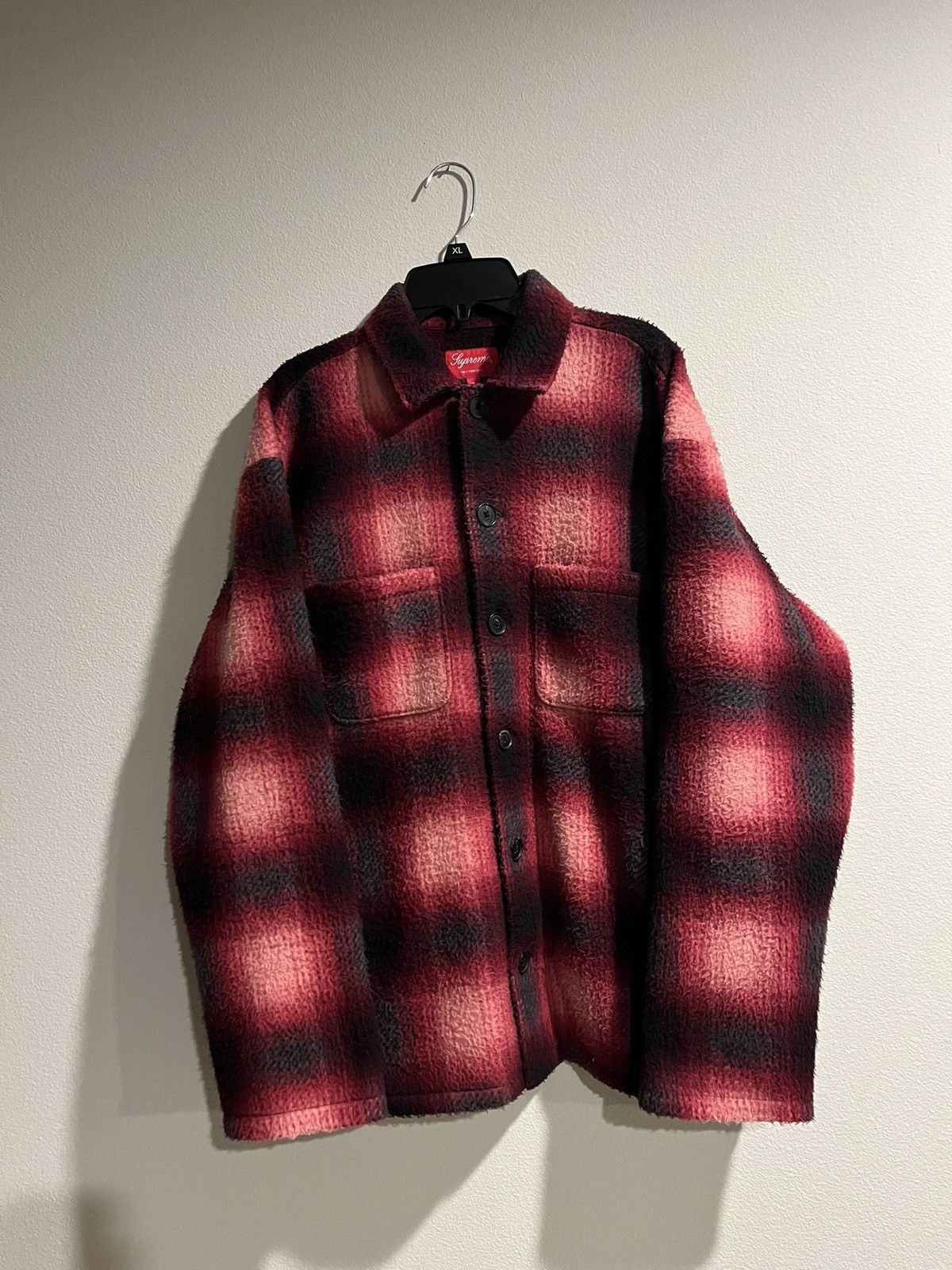 Supreme Supreme Shadow Plaid Fleece Shirt Size Small | Grailed