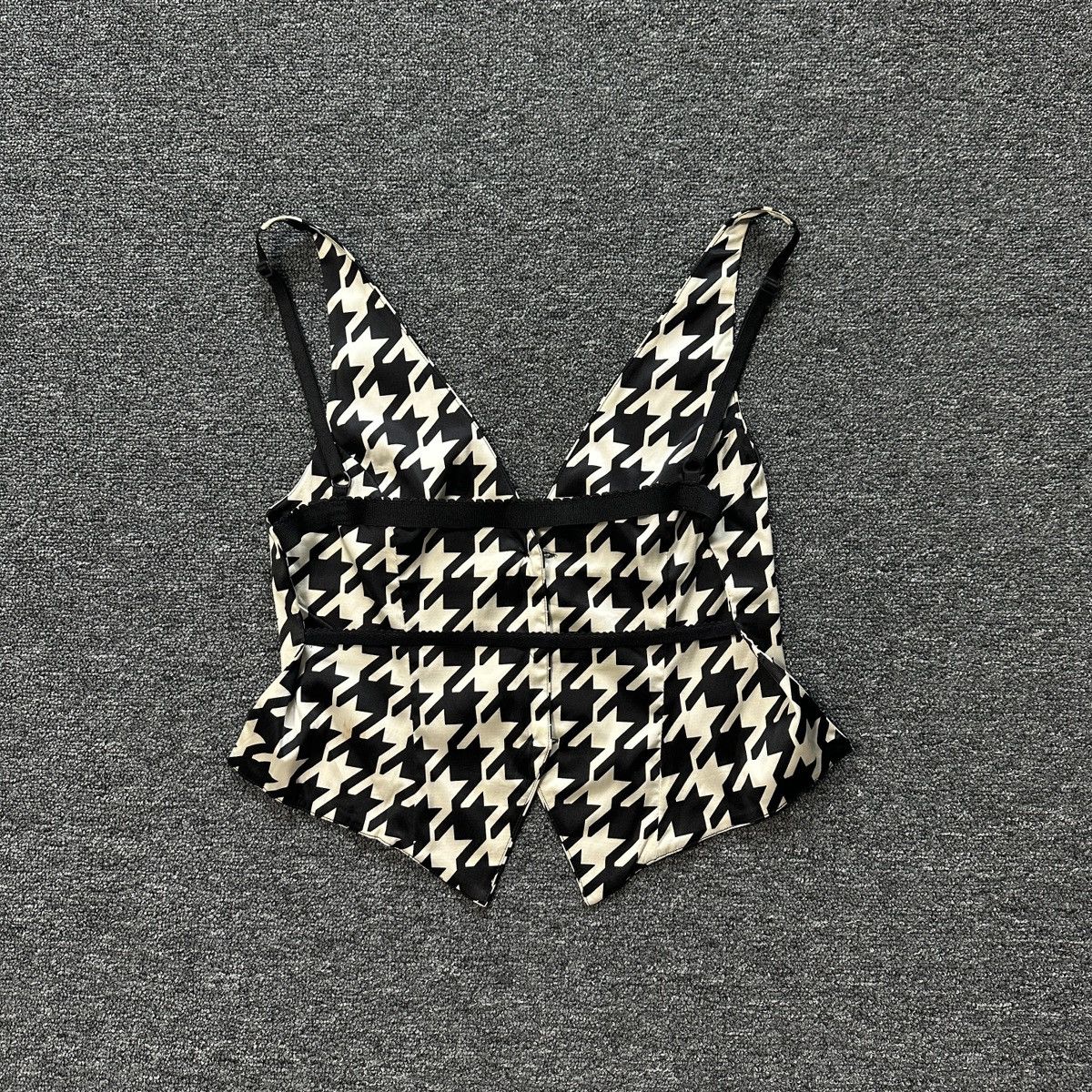Dolce & Gabbana Vintage Archive Dolce & Gabbana Houndstooth Silk Vest Size M / US 6-8 / IT 42-44 - 4 Thumbnail