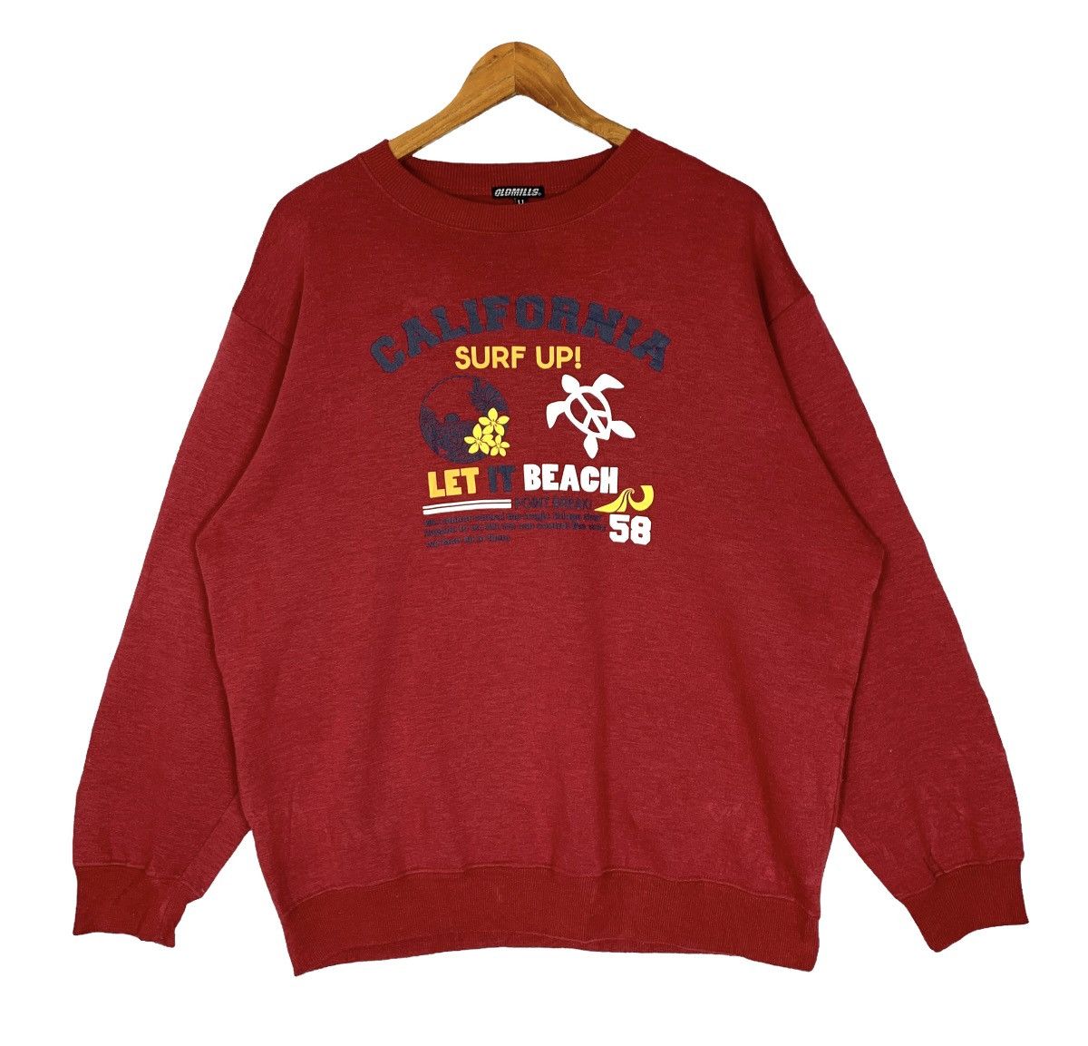 Vintage Old Mills California Surf Beach Sweatshirt