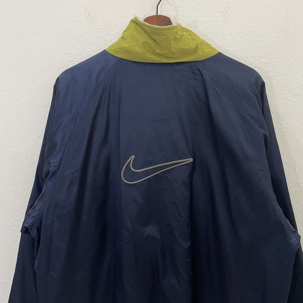 Nike Vintage 90s Nike Swoosh Big Logo Long Jacket Size US XL / EU 56 / 4 - 4 Thumbnail