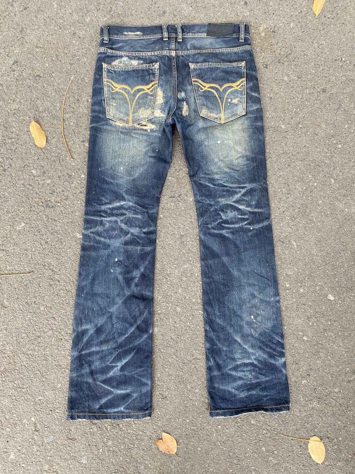 JACKROSE Insane Distressed Painter Bootcut Jeans Size US 33 - 5 Thumbnail