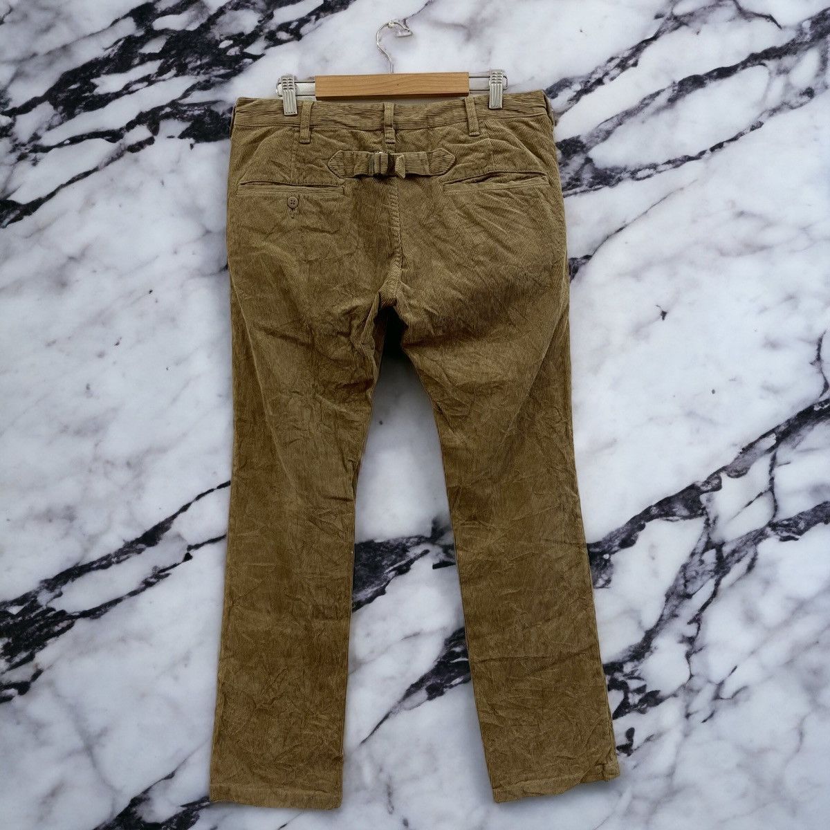 image of Grailedhysteric Glamour Corduroy Buckle Back Pants in Brown, Men's (Size 32)
