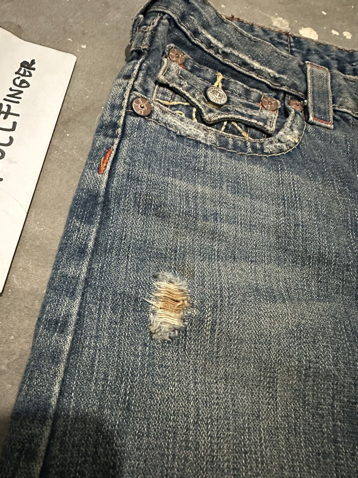 True Religion × Vintage True Religion Lola Distressed Mini Skirt Y2k Style Size 28" / US 6 / IT 42 - 5 Thumbnail