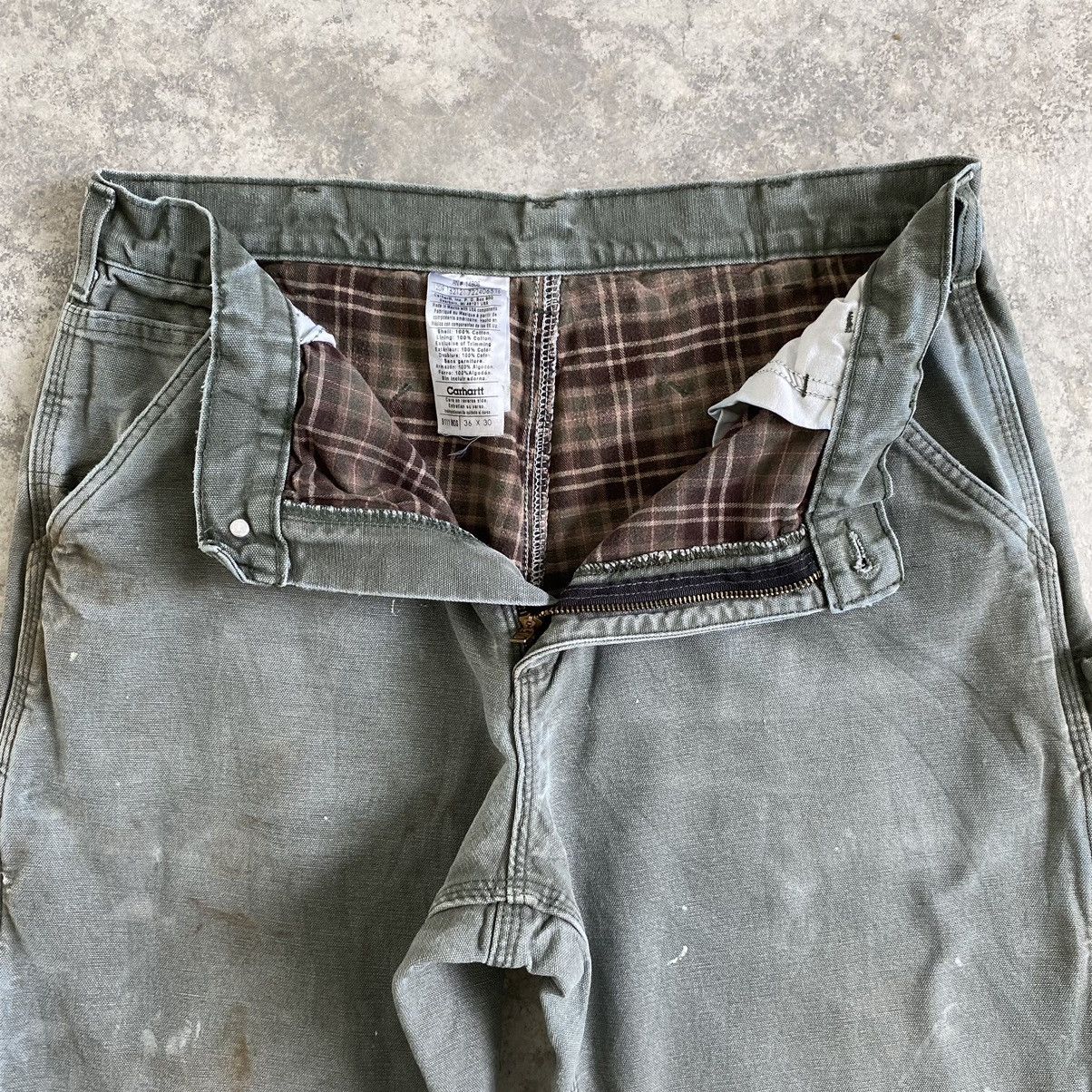 Carhartt × Vintage Vintage Carhartt Blanket Lined Carpenter Pants Size US 34 / EU 50 - 2 Thumbnail