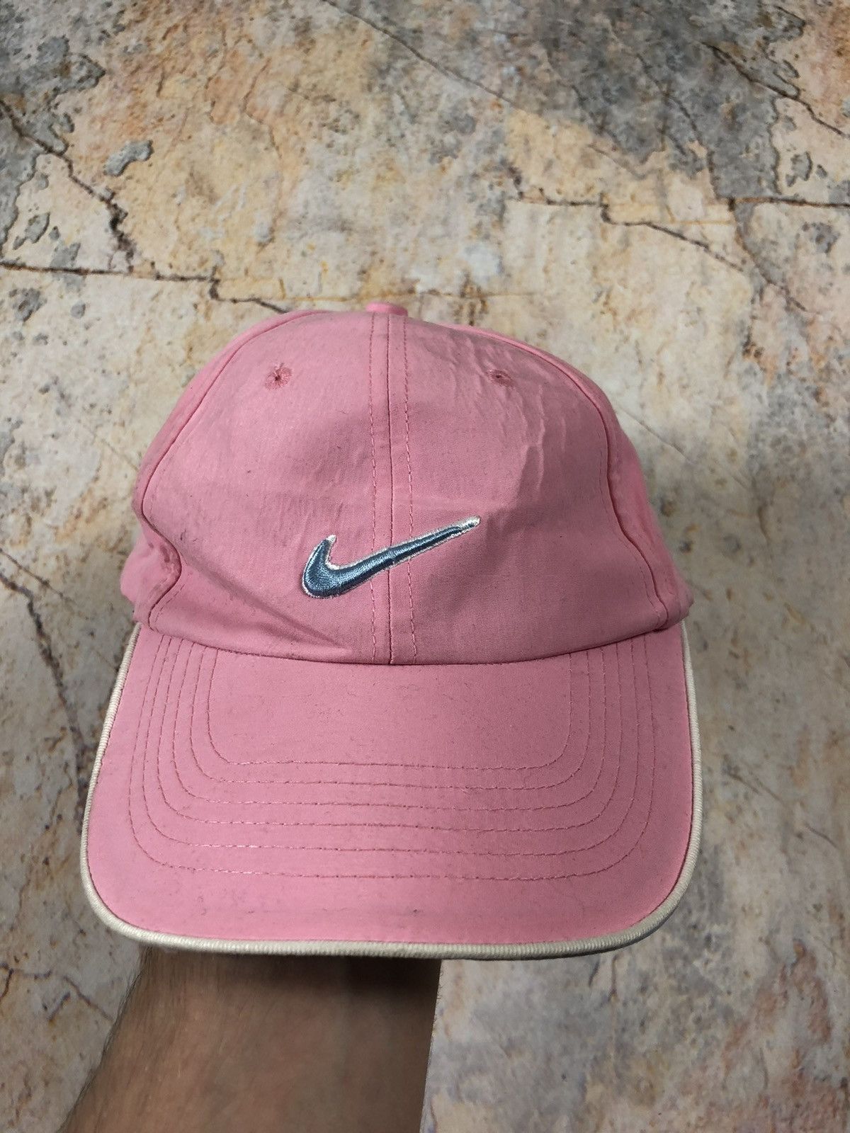 Nike × Vintage Nike vintage pink cap big logo Size ONE SIZE - 1 Thumbnail