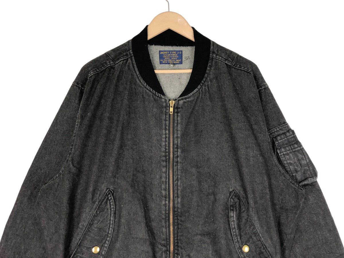 Japanese Brand Type J-7 US Air Force MA-1 Denim Jacket Size US M / EU 48-50 / 2 - 8 Thumbnail