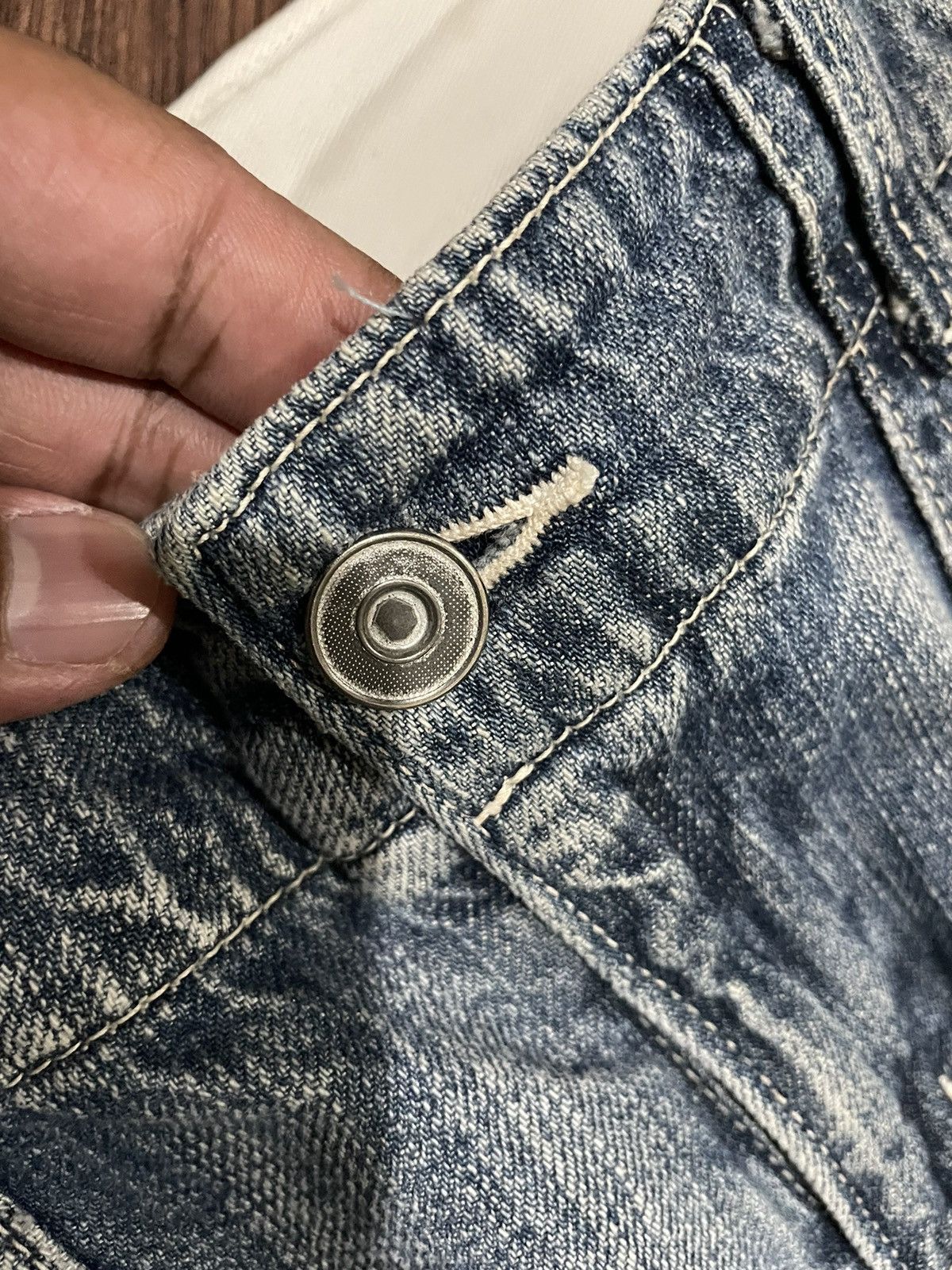 Japanese Brand × Johnbull John Bull 90s Distressed Fatigue Baker Army Style Jeans Size US 30 / EU 46 - 16 Thumbnail