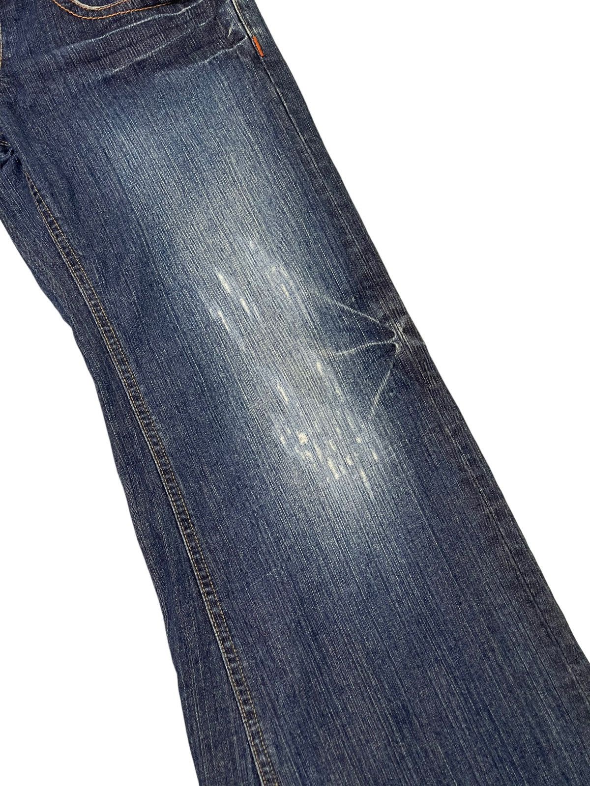 Japanese Brand Wide Leg Jeans Et Boite Japan Distress Low Rise 6🟦0 Size US 29 - 7 Thumbnail