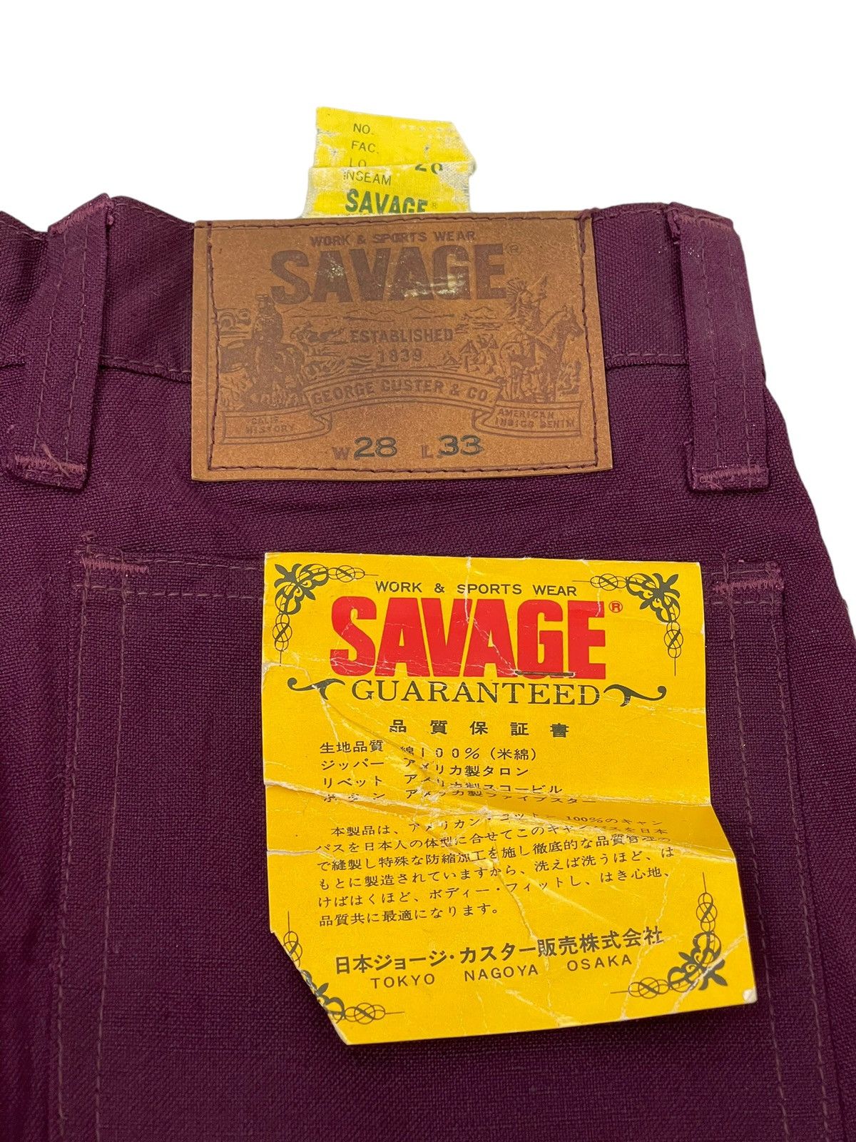Japanese Brand Flare Jeans Savage Deadstock Vtg 70s Bell Bottom 5🟦8 Size US 27 - 19 Thumbnail
