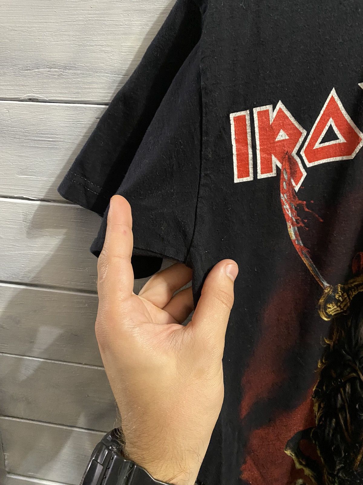 Band Tees T-Shirt Iron Maiden 2012 Tour England 2013 Rock Y2K Size US S / EU 44-46 / 1 - 7 Thumbnail
