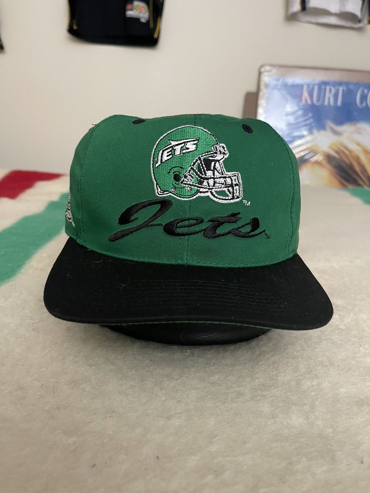 Vintage 80's NFL New York Jets Hat AJD Snapback Made in Usa