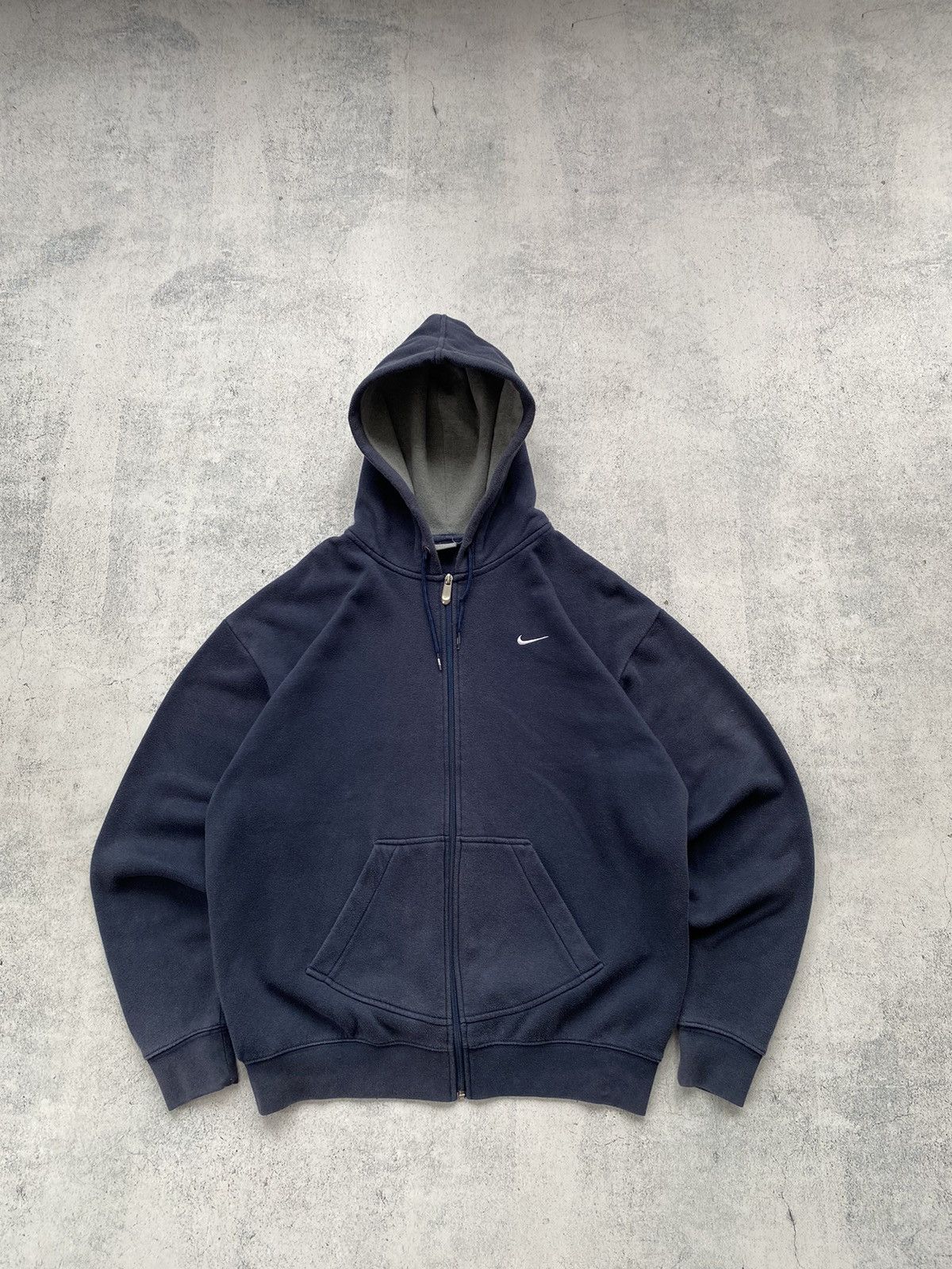 Nike × Vintage Vintage Y2K Nike Small Swoosh Basic Zip Hoodie Size US M / EU 48-50 / 2 - 1 Thumbnail