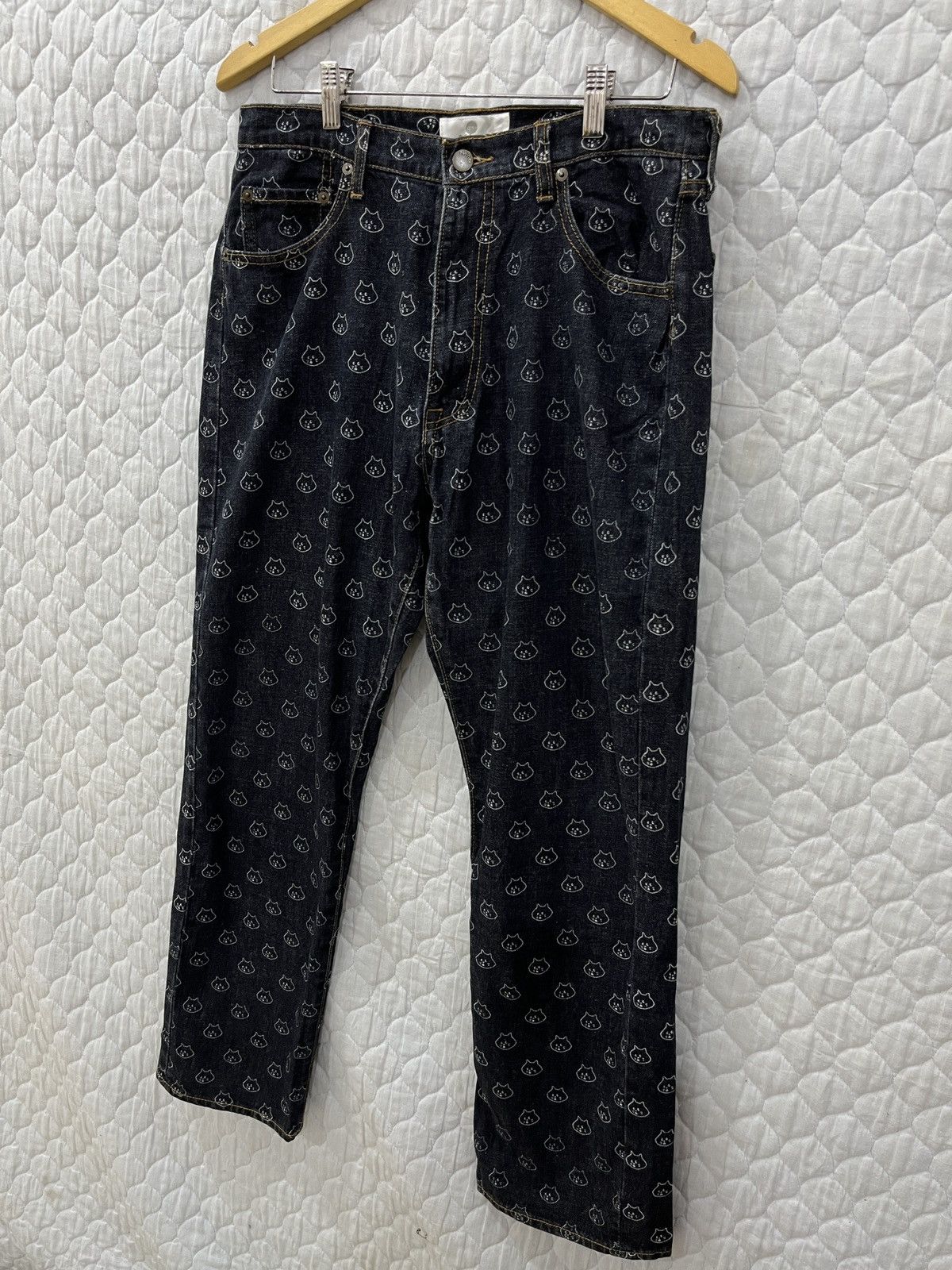 Issey Miyake (Rrrr). RARE NE-NET ISSEY MIYAKE FULLPRINT CAT LOGO Size US 33 - 3 Thumbnail
