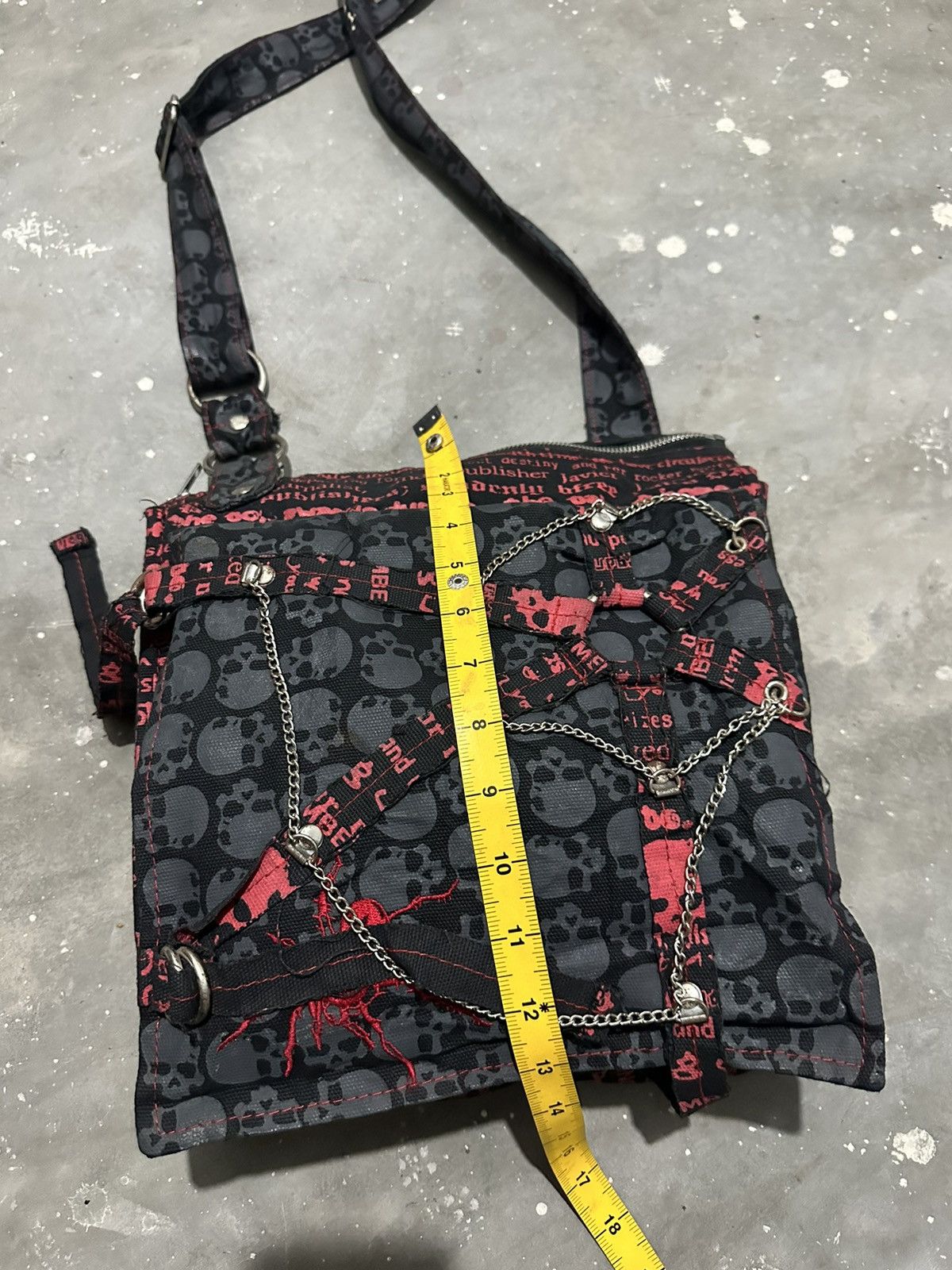 Japanese Brand Beautiful Punk Bondage Skull Body Line Blood Storm Bag Size ONE SIZE - 23 Thumbnail