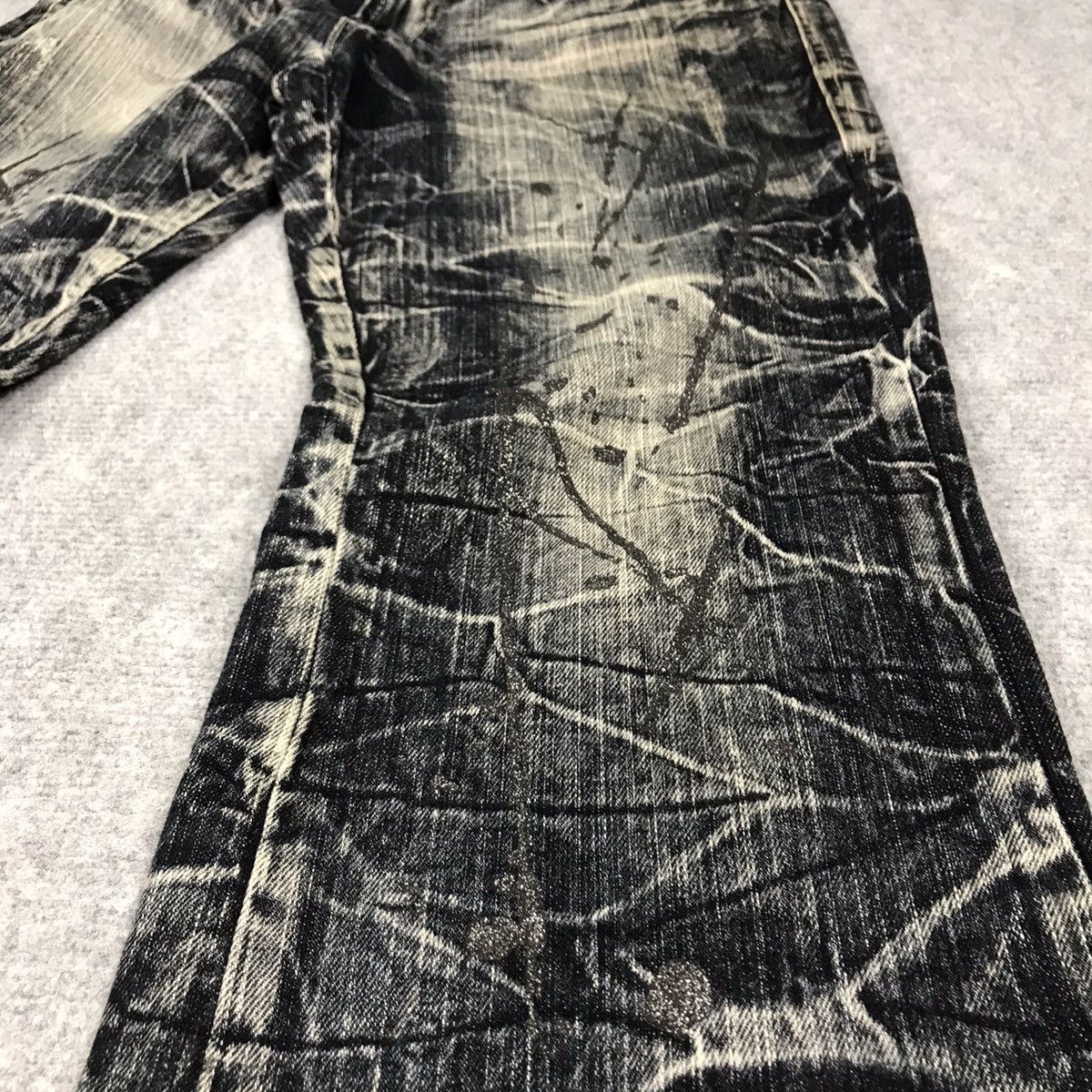 Japanese Brand FLARE DENIM⚡️BLOB BY BLUE BOOTCUT PUNK DENIM PANTS /130 Size US 30 / EU 46 - 6 Thumbnail