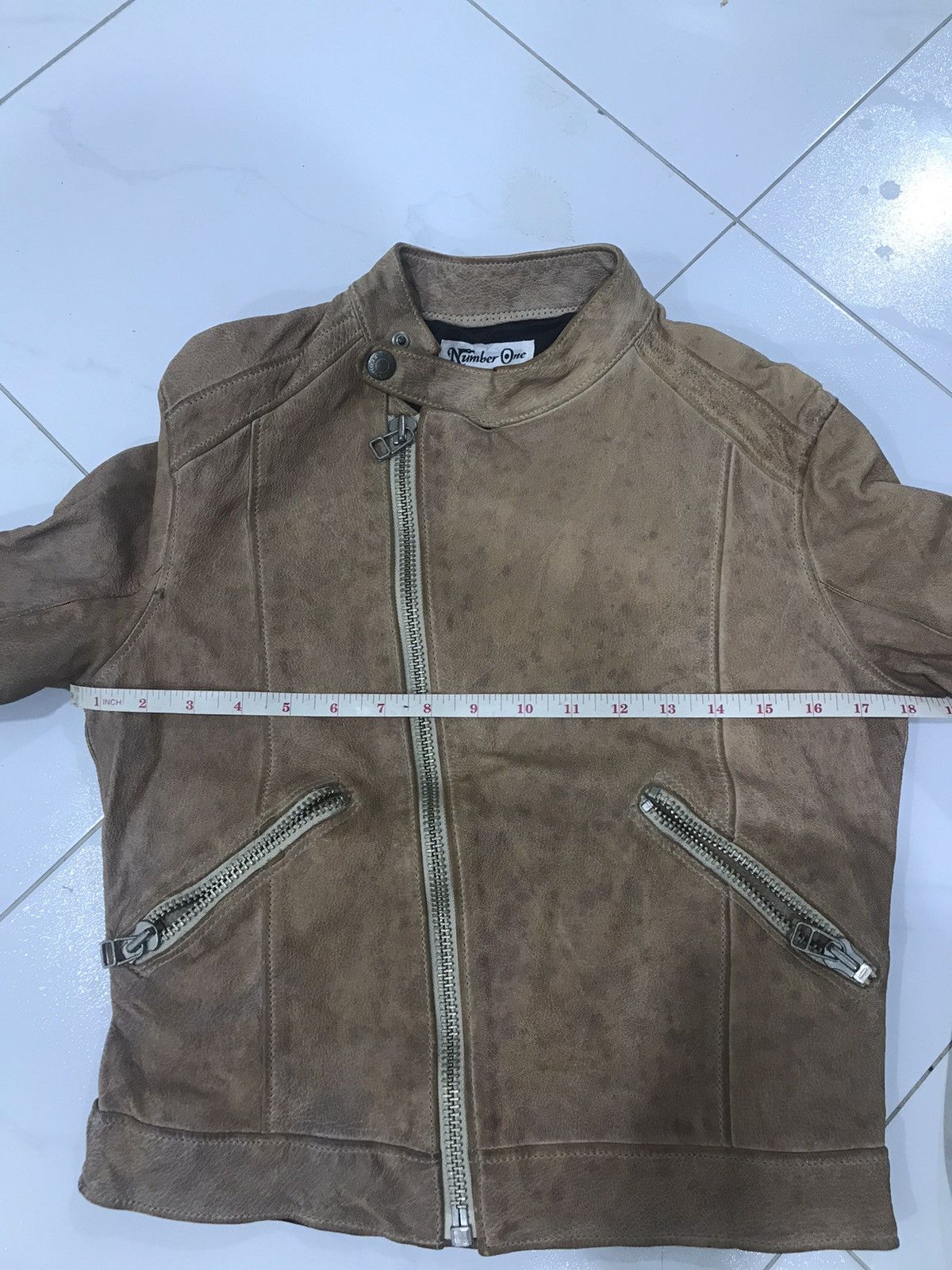 Japanese Brand NUMBER ONE LEATHER JACKET Size US S / EU 44-46 / 1 - 14 Thumbnail