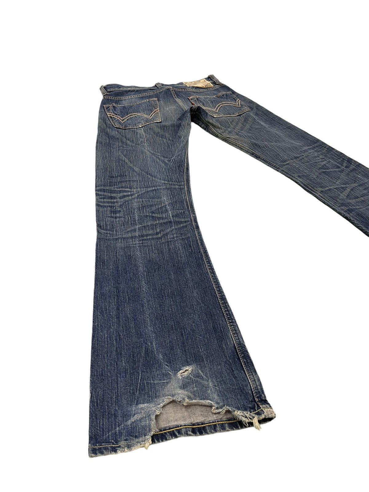 Edwin Flare Jeans Edwin Japan Distress Acid Wash Boot Cut 6🟦1 Size US 32 / EU 48 - 12 Thumbnail