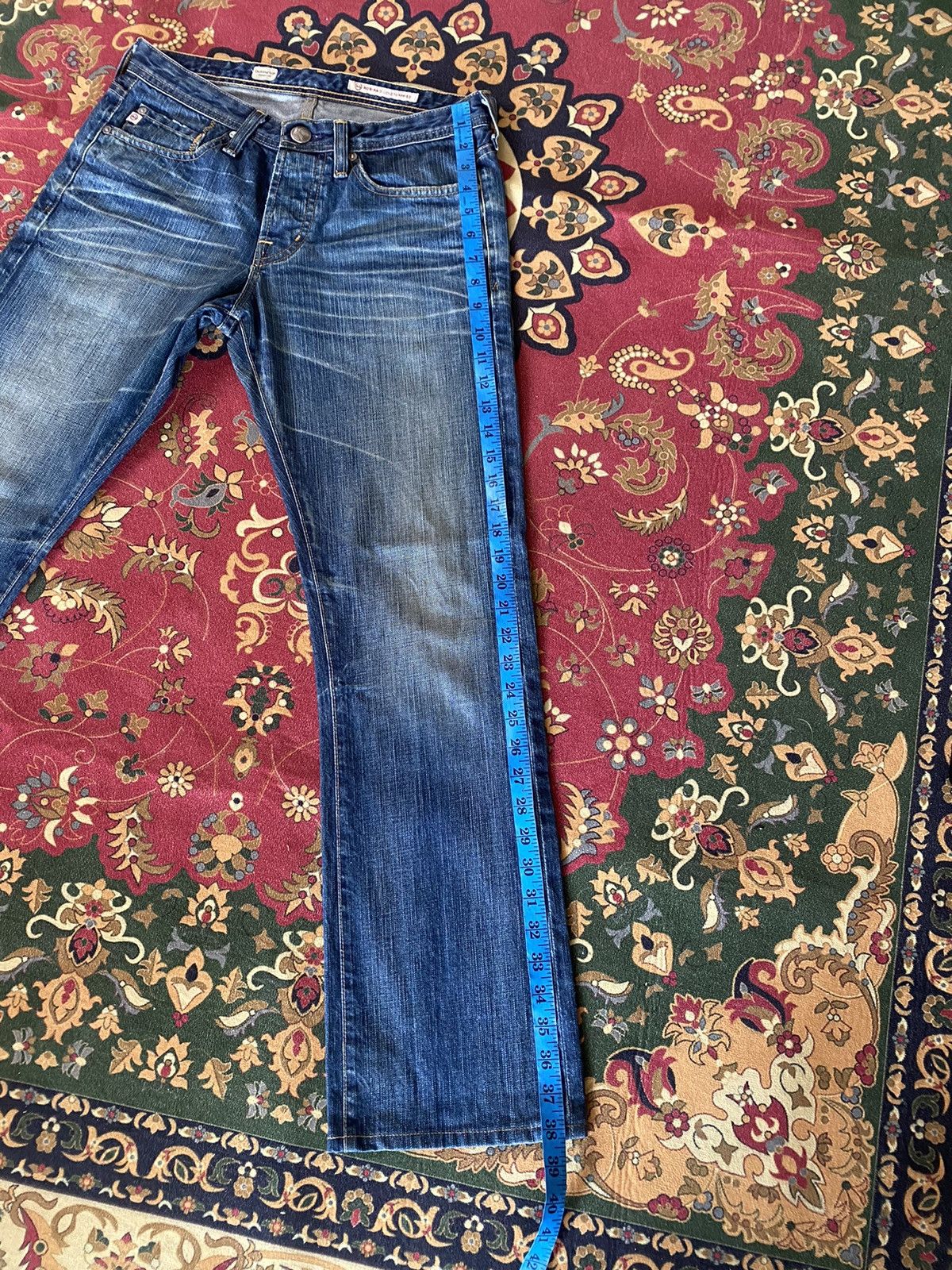 AG Adriano Goldschmied × Vintage 🔥RARE🔥Vintage AG Adriano Goldschmied Blue Faded Jeans Size US 31 - 15 Thumbnail