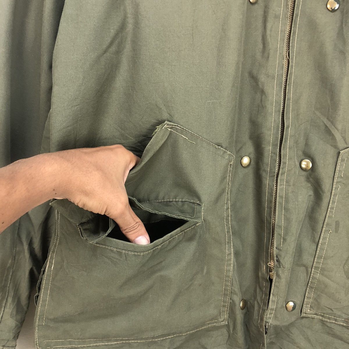 Vintage Vintage Army Jacket Lampo Zipper Size US XL / EU 56 / 4 - 10 Thumbnail
