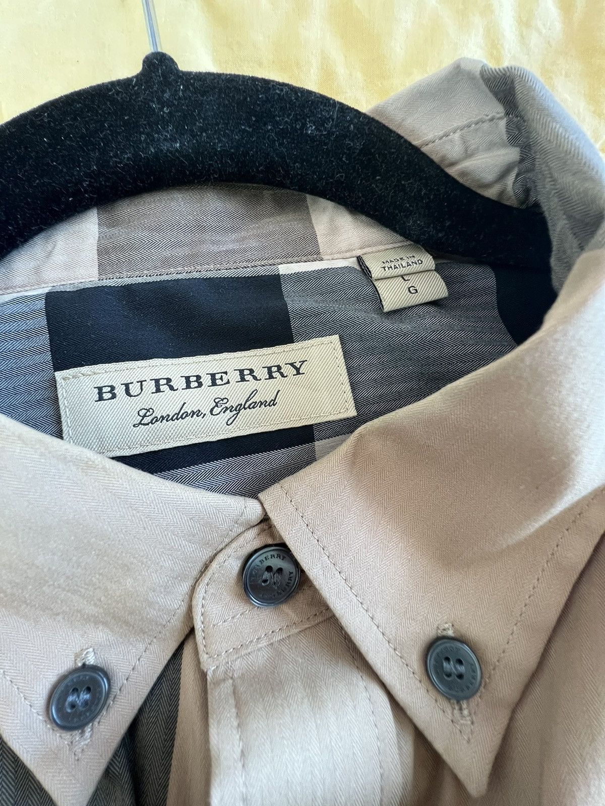 Burberry check shirt camel Size US L / EU 52-54 / 3 - 4 Thumbnail
