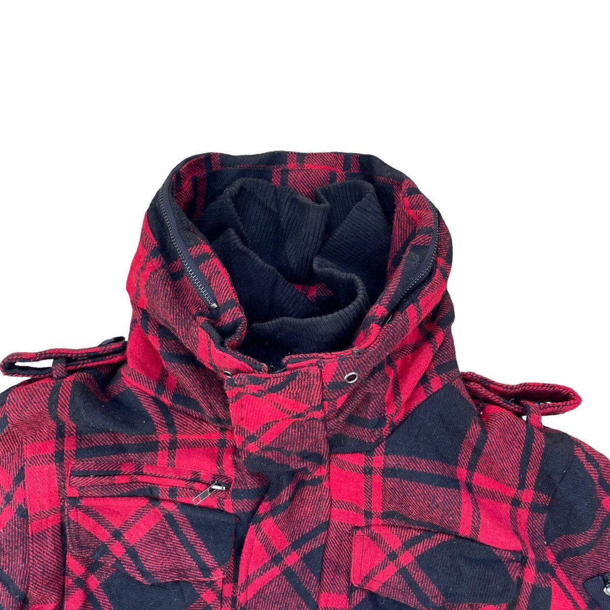 If Six Was Nine 🇯🇵 SUGGESTION TARTAN PUNK MULTIPOCKET WOOL JACKET Size US M / EU 48-50 / 2 - 5 Thumbnail