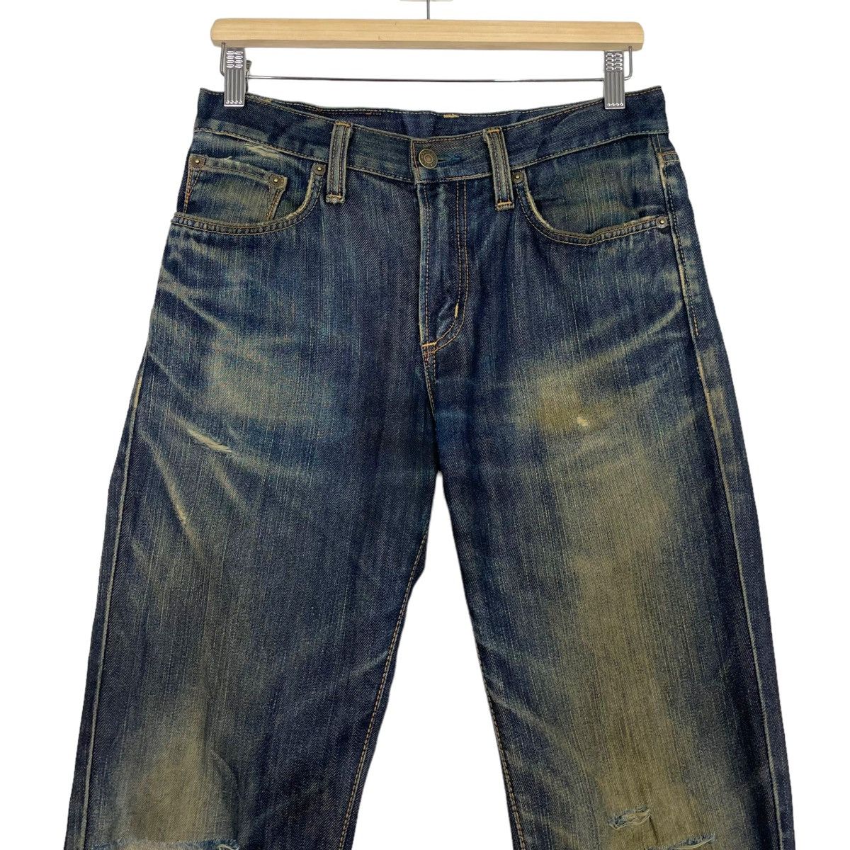 If Six Was Nine × Japanese Brand 💰OFFER💰💥EDWIN JAPAN THRASHED DESIGN DENIM JEANS Size US 30 / EU 46 - 5 Thumbnail