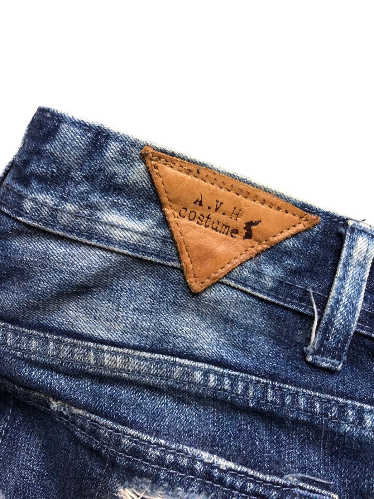 Bleach Goods × Japanese Brand WASHED BLUE DISTRESSED DENIM BY AVH COSTUME Size US 33 - 7 Thumbnail