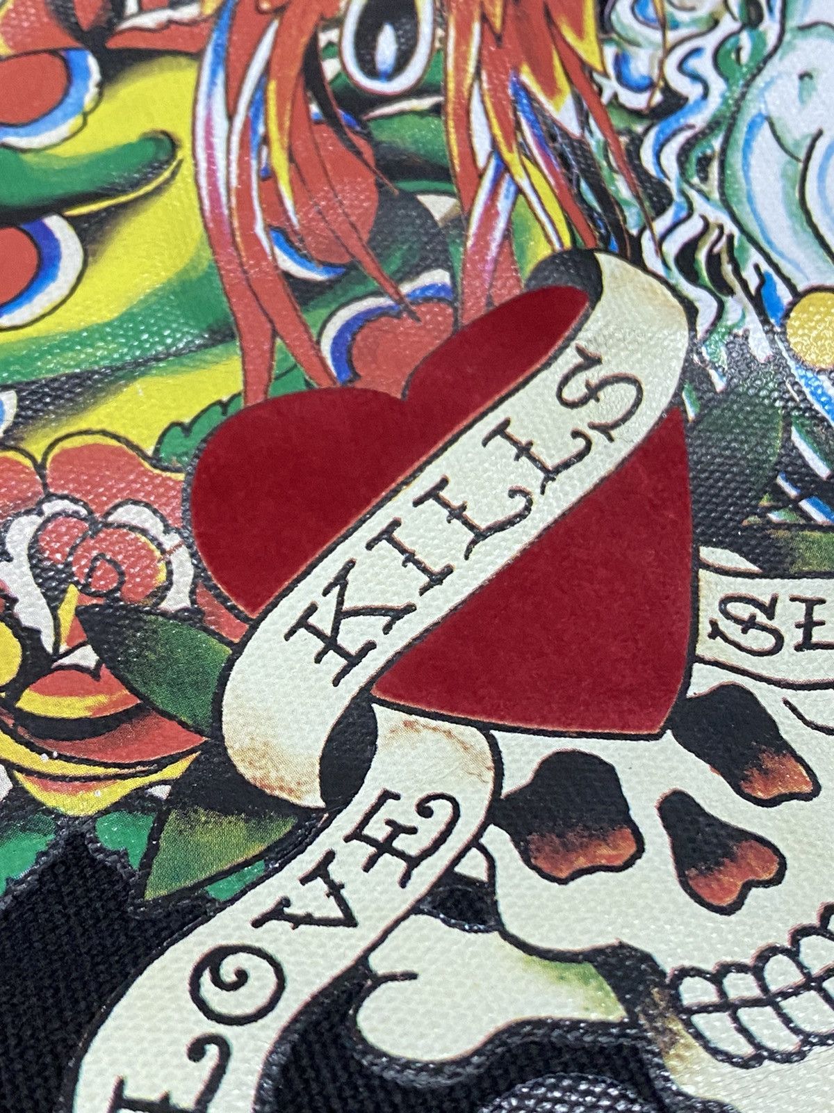 Christian Audigier × Ed Hardy × Vintage Ed Hardy skull ☠️ Love kills slowly vintage shopper bag Size ONE SIZE - 4 Thumbnail