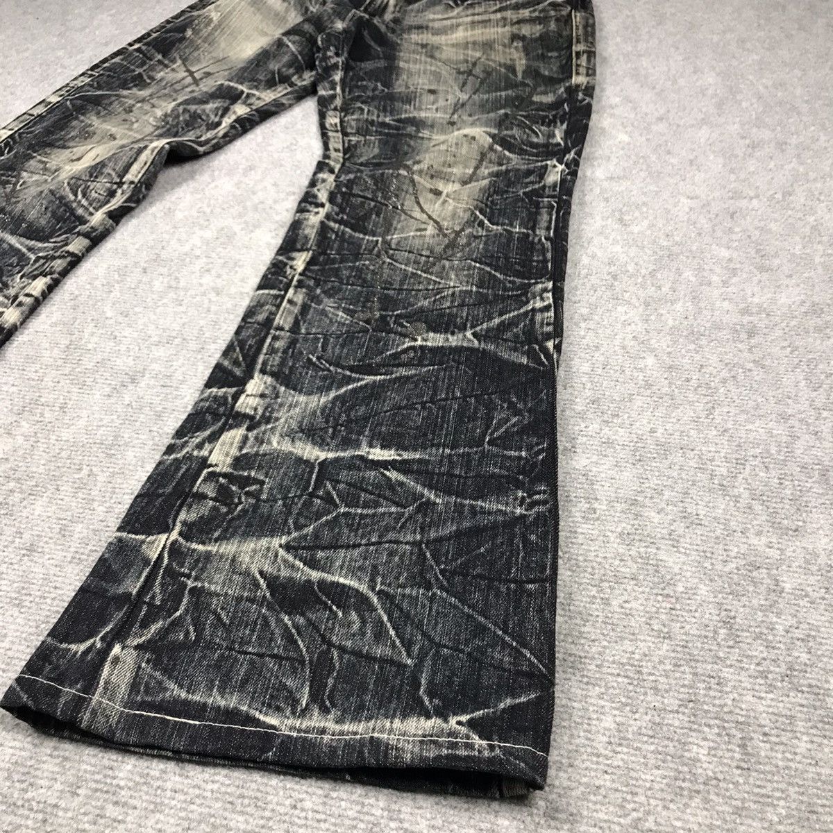 Japanese Brand FLARE DENIM⚡️BLOB BY BLUE BOOTCUT PUNK DENIM PANTS /130 Size US 30 / EU 46 - 3 Thumbnail