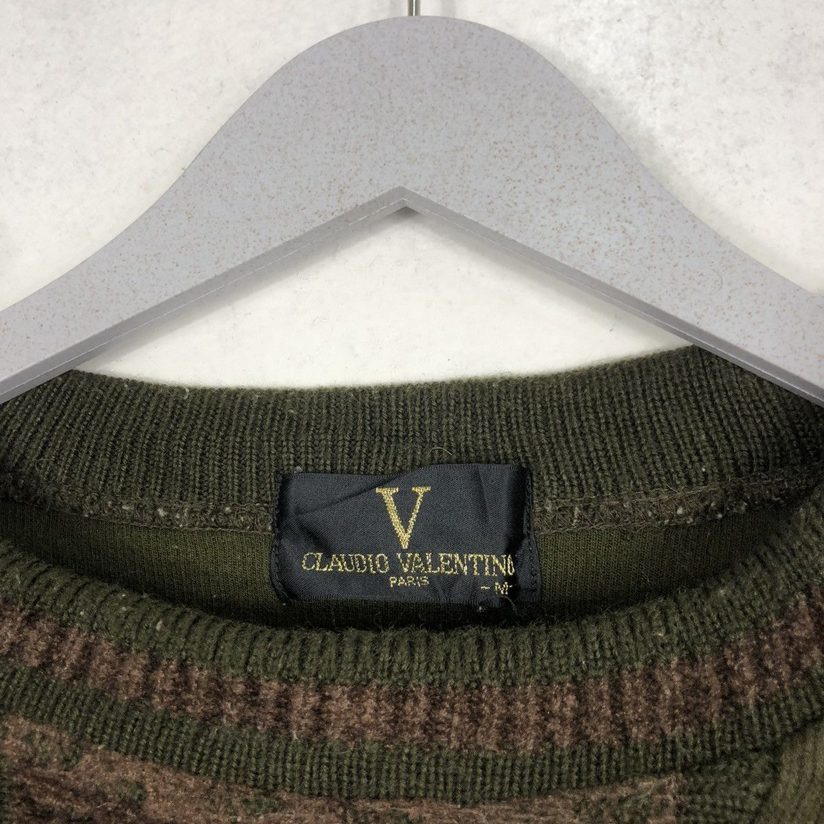 Designer × Japanese Brand × Vintage 💥90s CLAUDIO VALENTINO EMBROIDERY CREWNECK SWEATSHIRT Size US L / EU 52-54 / 3 - 9 Thumbnail