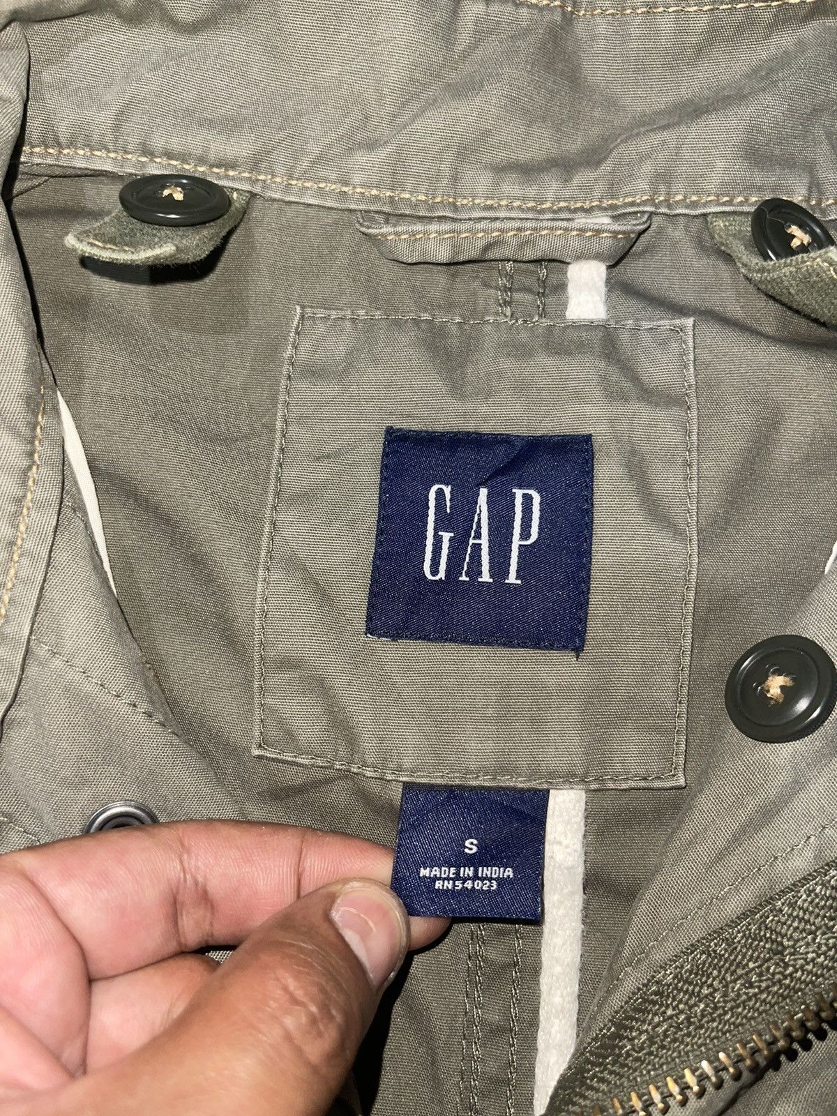 Gap × Vintage Y2k Military Gap Snap Button Zipper Jacket Size US M / EU 48-50 / 2 - 3 Thumbnail