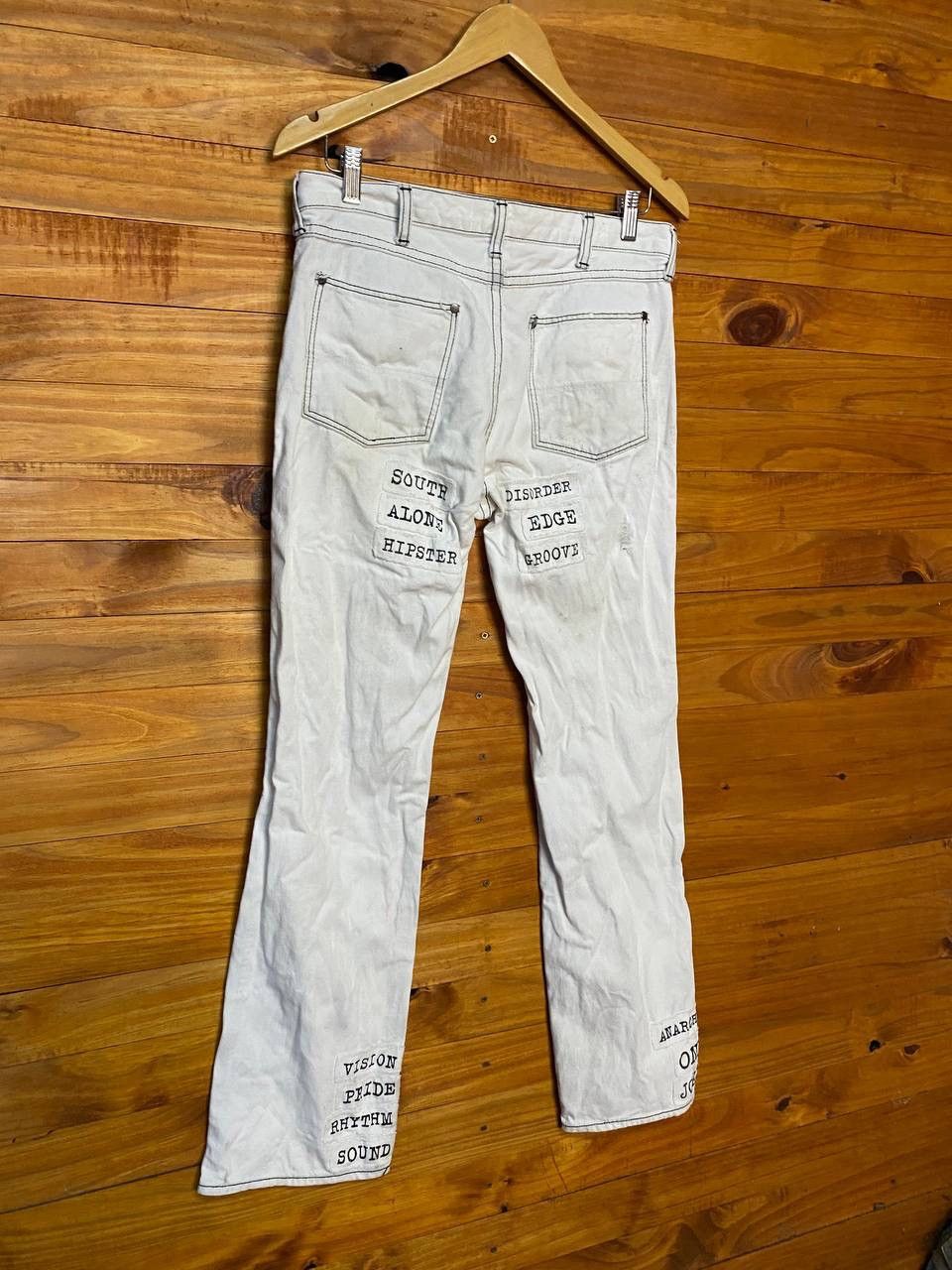 Number (N)ine Vintage Ss2002 Number (N)ine Patchwork Poem Jeans Size US 30 / EU 46 - 3 Thumbnail