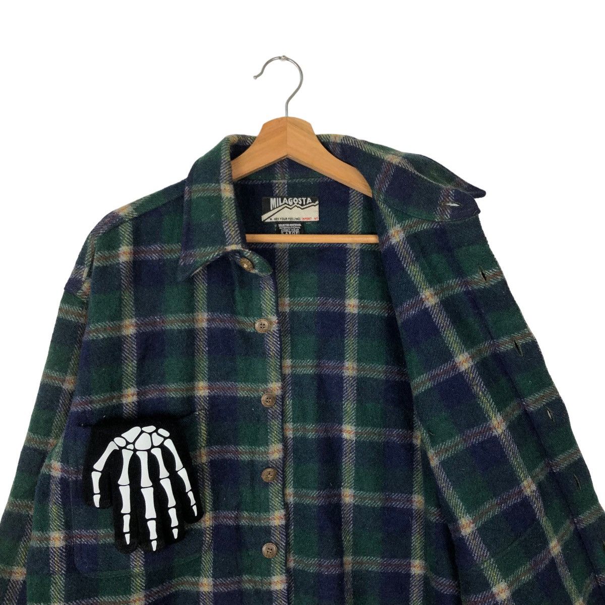 Flannel VINTAGE FLANNEL WOOL JACKET TARTAN DESIGN MILAGOSTA JAPAN Size US L / EU 52-54 / 3 - 9 Thumbnail